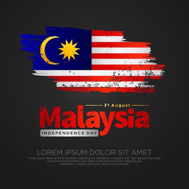 Vektor vorlage für den unabhängigkeitstag von malaysia