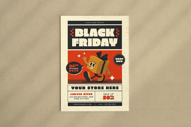 Vorlage für die Black Friday-Verkäufe