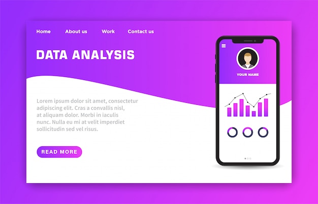 Vorlage für die datenanalyse-zielseite