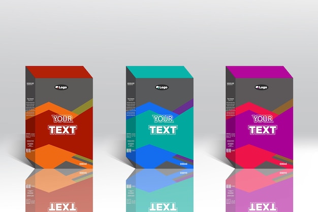 Vorlage für die Gestaltung der Verpackung der Schachtel