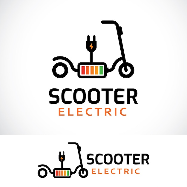 Vektor vorlage für die gestaltung des elektro-scooter-logos