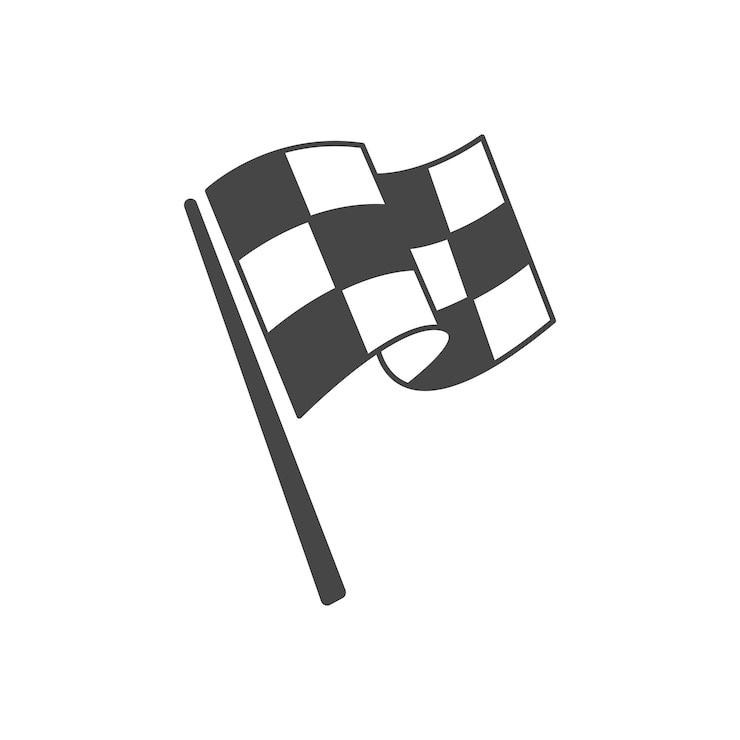 Vektor vorlage für die gestaltung des end-vektor-symbols der flagge