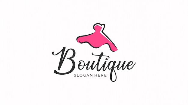 Vorlage für die gestaltung des geschäftslogos eines boutique-kleidungsgeschäfts