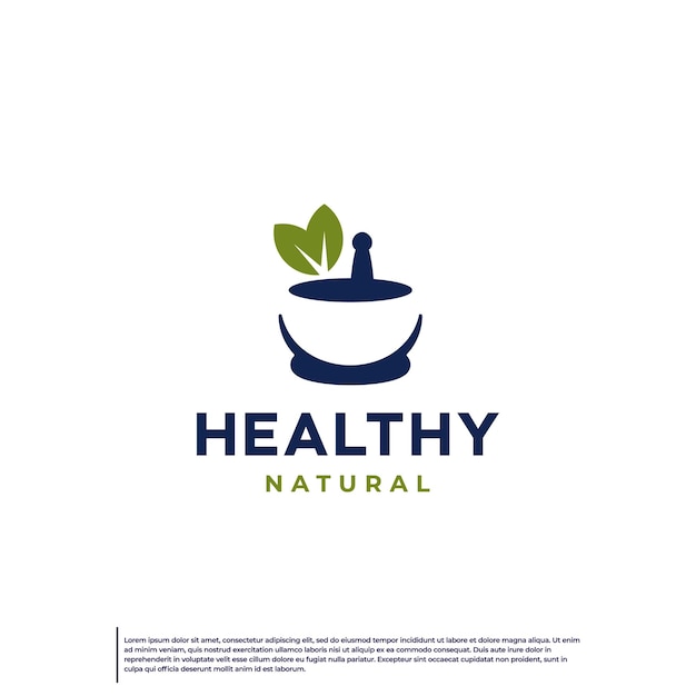 Vorlage für die gestaltung des logos von healthy care herb nature