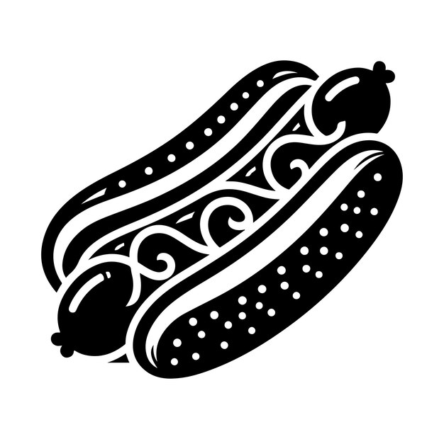 Vorlage für die gestaltung des logos von hotdogs und fastfood-restaurants