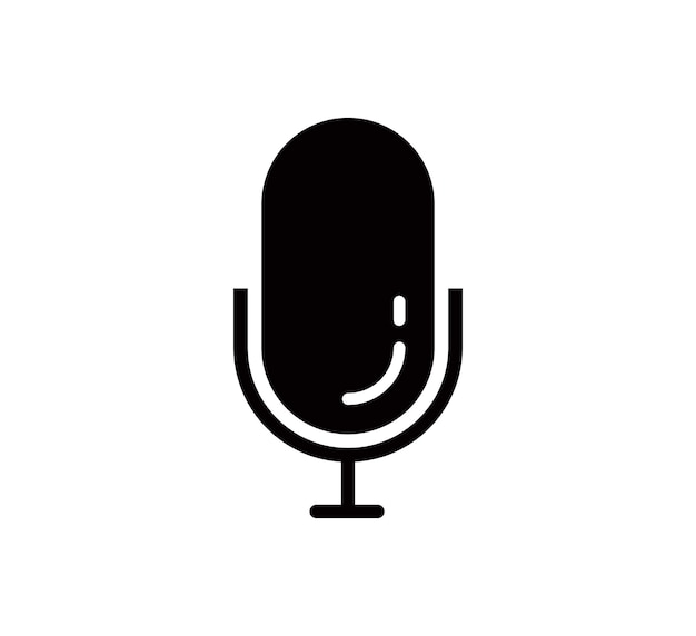 Vorlage für die Gestaltung des Mikrofon-Ikonen-Vektor-Logos
