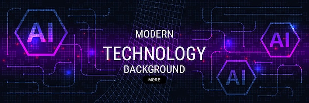 Vorlage für die Gestaltung von digitalen Technologie-Bannern