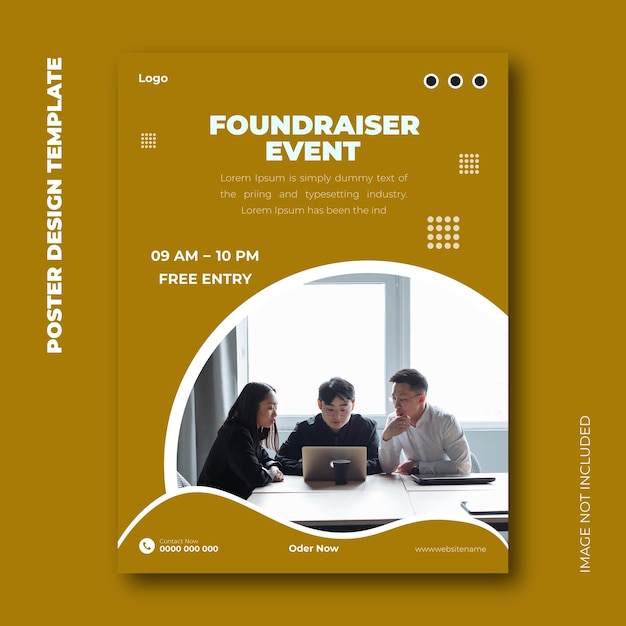 Vorlage für die Gestaltung von Fundraiser-Postern