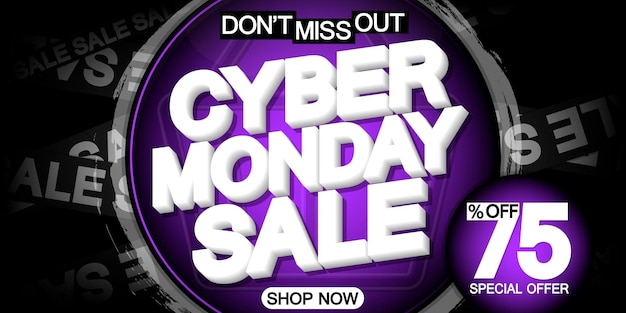 Vorlage für die Gestaltung von Plakaten für den Cyber Monday-Verkauf