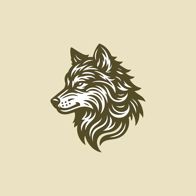 Vektor vorlage für die illustration des wolfs-logos