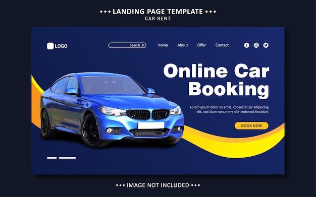 Vorlage für die landingpage einer autovermietung