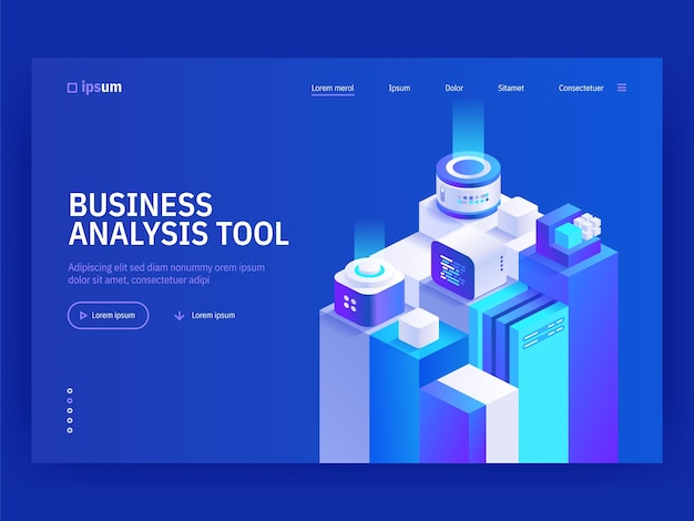 Vorlage für die Landungsseite des Unternehmensanalysetools
