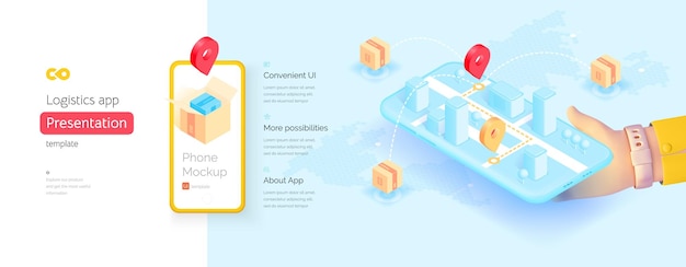 Vorlage für die mobile Anwendung Delivery Global Navigation System für das Delivery Management