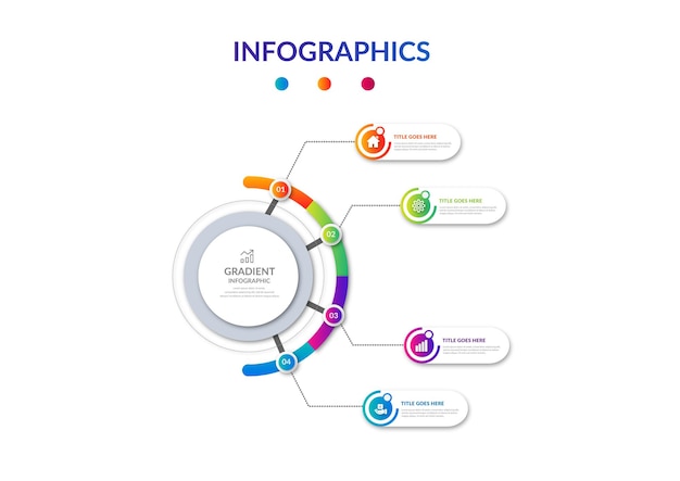 Vorlage für die sammlung von infografik-elementen mit halloween-farbverlauf