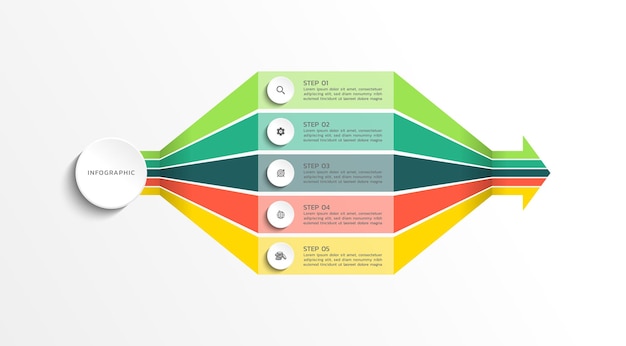 Vorlage für die visualisierung von vektor-business-infografiken