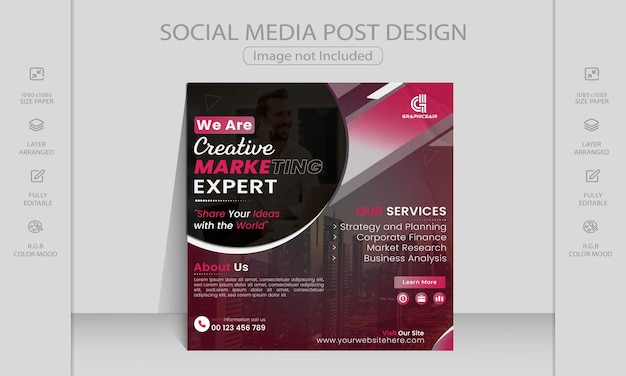 Vorlage für Digital Marketing-Agentur und Corporate Social Media-Posts