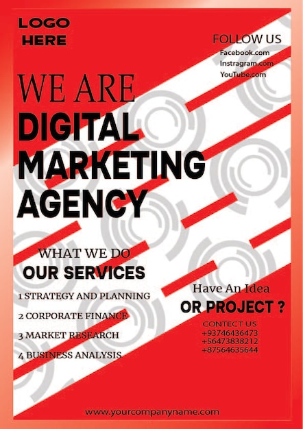 Vorlage für digitale Marketing-Flyer für Unternehmen