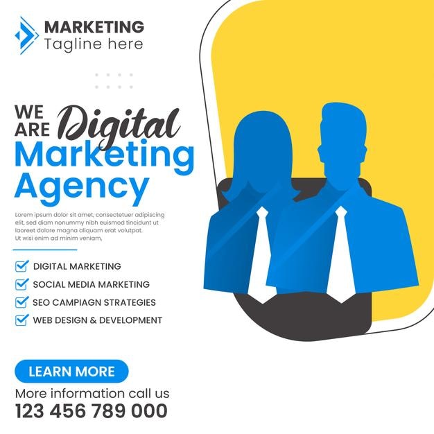 Vorlage für digitale Marketingagentur und soziale Medien für den Instagram-Post-Feed