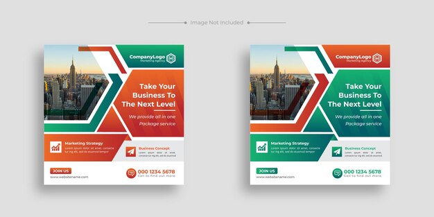 Vorlage für digitales marketing und soziale medien für unternehmen oder webbanner