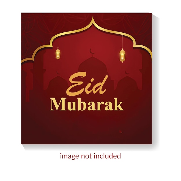 Vektor vorlage für eid mubarak-post