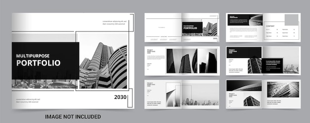 Vorlage für ein Portfolio für Landschaftsarchitektur Architektur Portfolio Layout