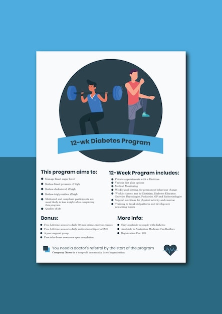 Vorlage für ein Poster zum Weltdiabetestag mit modernem Design