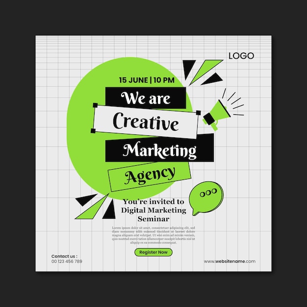 Vorlage für ein Seminar zum digitalen Marketing