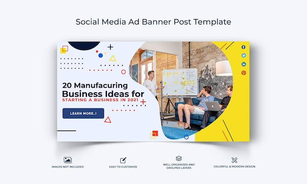 Vorlage für ein Startup-Facebook-Werbebanner