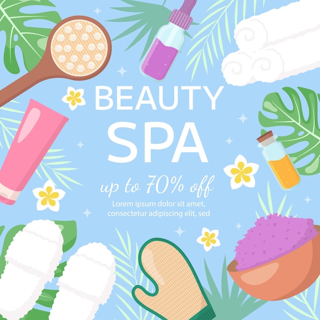 Vorlage für ein Vector-Spa-Poster für Schönheitssalons