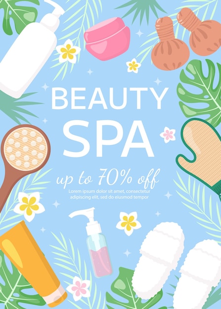 Vorlage für ein Vector-Spa-Poster für Schönheitssalons