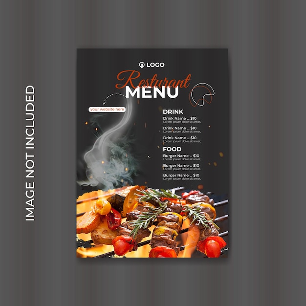 Vorlage für ein Vektor-Sondermenü-Restaurant-Poster.