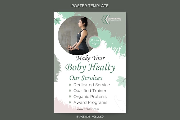 Vektor vorlage für ein yoga-marketing-poster