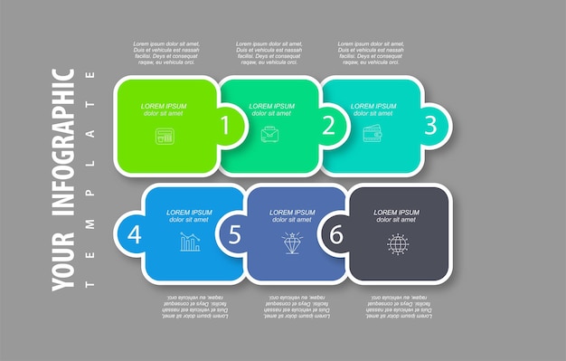 Vorlage für eine business-infographik mit optionen