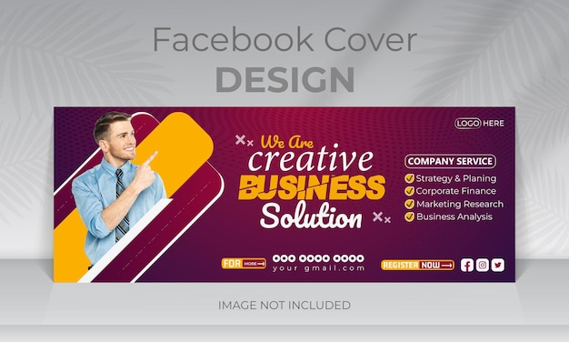 Vorlage für eine Facebook-Cover-Vorlage für digitales Marketing und Unternehmensgeschäfte
