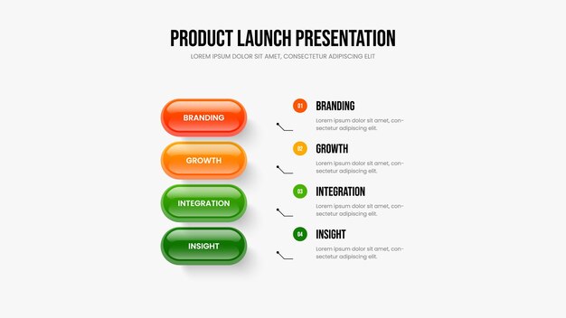 Vorlage für eine Infografik-Präsentation in vier Schritten von Market Insight