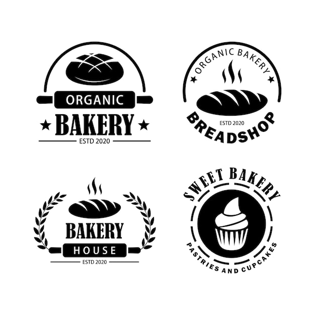 Vorlage für eine Logo-Sammlung für Bäckereien
