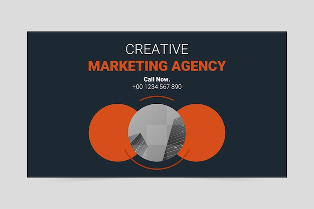 Vorlage für eine moderne Cover-Vorlage für eine kreative Marketingagentur