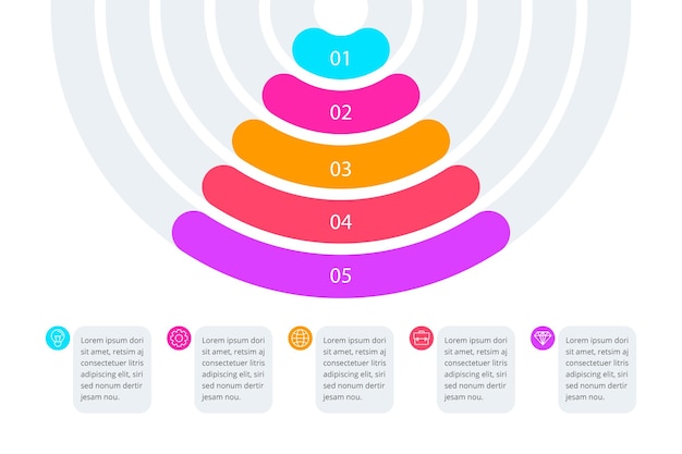 Vorlage für eine Pyramiden-Infografik