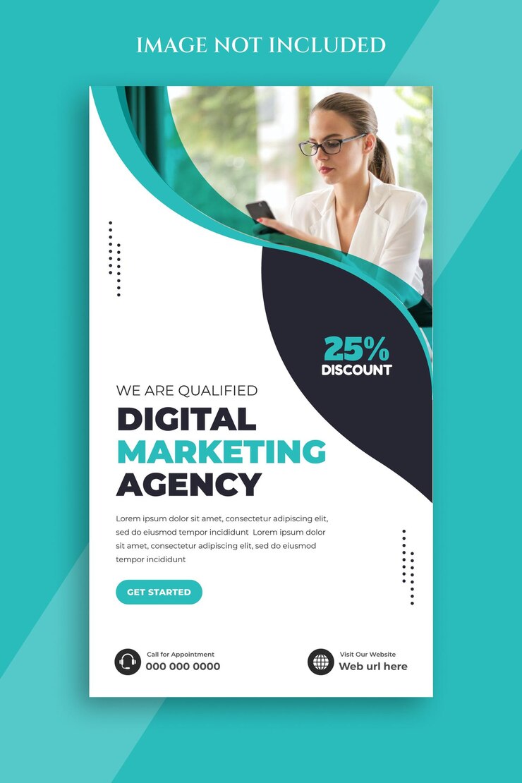 Vorlage für eine Social-Media-Geschichte für eine digitale Marketingagentur