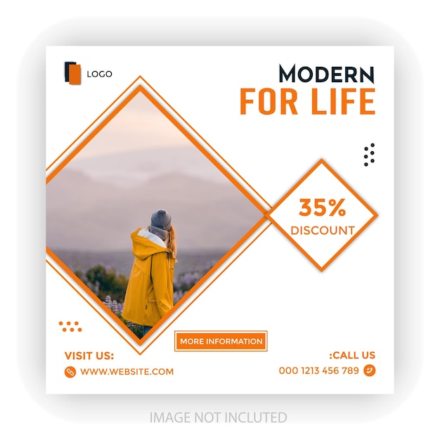 Vorlage für eine Social-Media-Post zum Verkauf von Mode