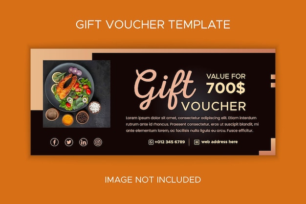 Vorlage für einen Fast-Food-Geschenk-Gutschein für Restaurants