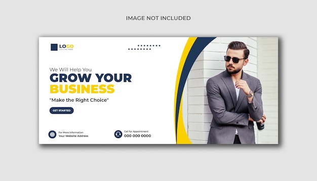 Vorlage für Facebook-Cover und Web-Banner einer Agentur für digitales Marketing