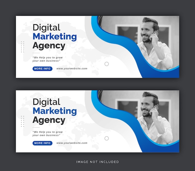 Vorlage für facebook-posting-banner für agentur für digitales marketing