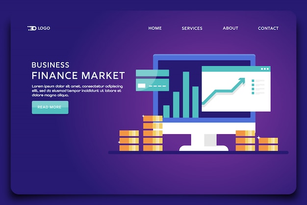 Vorlage für finanzmarkt-zielseite
