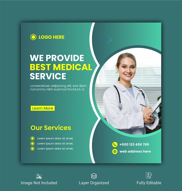 Vorlage für Gesundheits-Social-Media-Banner