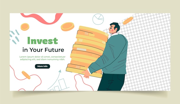 Vorlage für horizontale Banner für Investitionen und Geschäftsmöglichkeiten