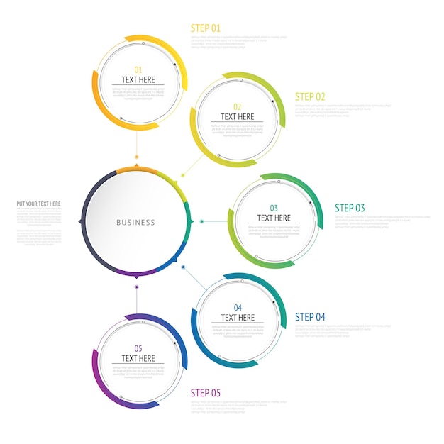 Vorlage für infografiken nummernoptionen. kann für workflow-layout, diagramm, geschäftsschritt verwendet werden.