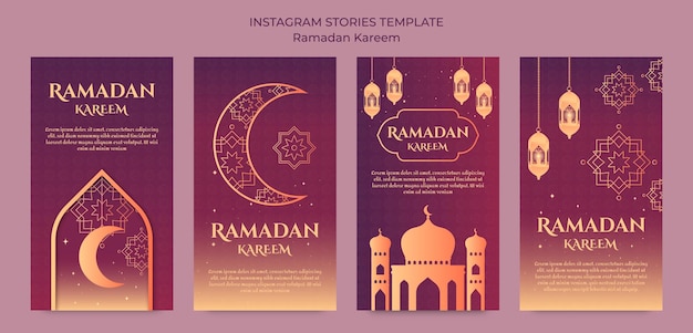 Vorlage für Instagram-Geschichten Ramadan Kareem Feier Social Media