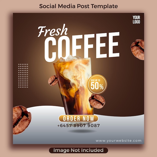 Vorlage für Instagram-Posts für Lebensmittel-Social-Media-Banner