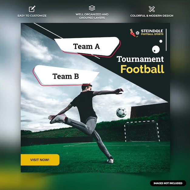 Vorlage für Instagram-Posts für Sport-Soziale Medien